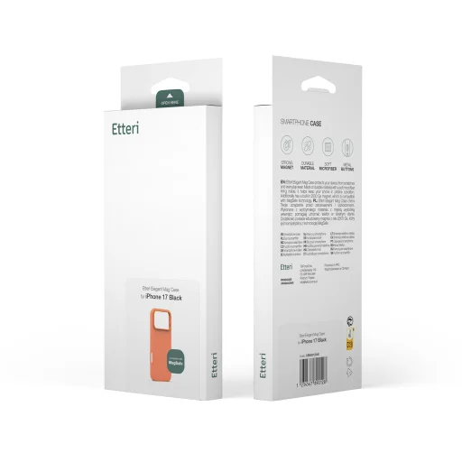 iPhone 17 Pro Etteri Elegant magnetický čierny obal - 9