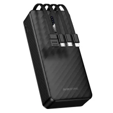 Borofone Power Bank 20000mAh BJ84A Smooth - s USB-USB, Type C, Lightning a Micro USB káblami čierny