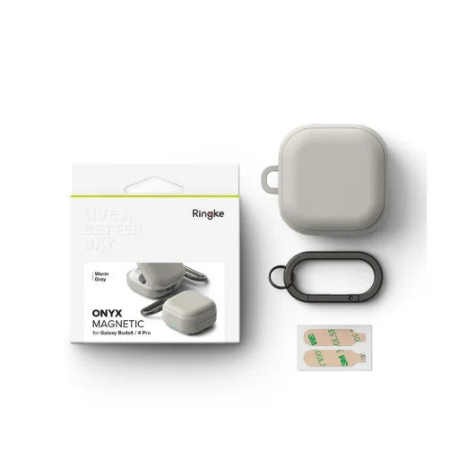 Samsung Galaxy Buds 4 / 4 Pro Ringke Onyx magnetické Magsafe puzdro sivé - 6