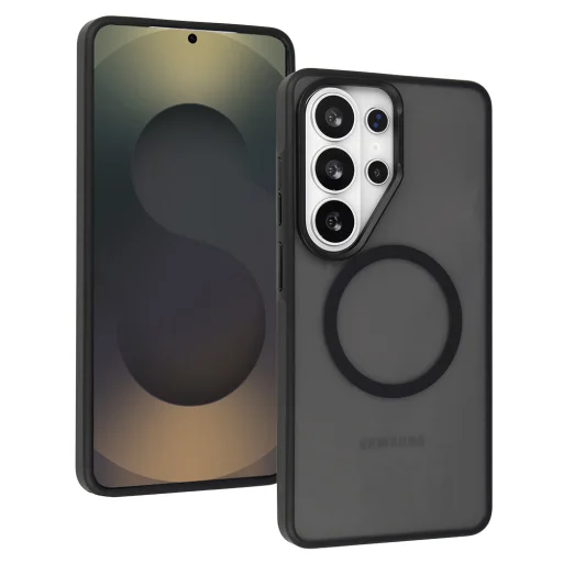 Liavec Soft Case kovové rámčekové puzdro Samsung Galaxy S26 Ultra čierne - 1