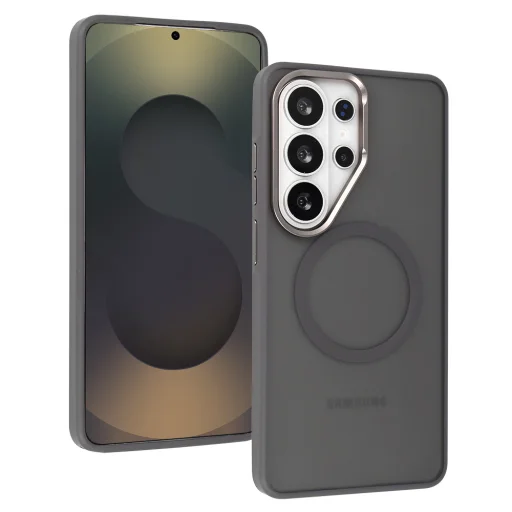 Liavec Soft puzdro s kovovým rámom pre Samsung Galaxy S26, sivé - 1