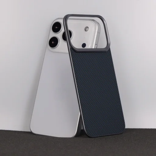 Liavec Carbon Layer Magsafe Aramid Fiber puzdro na iPhone 17 Pro Max modré - 2