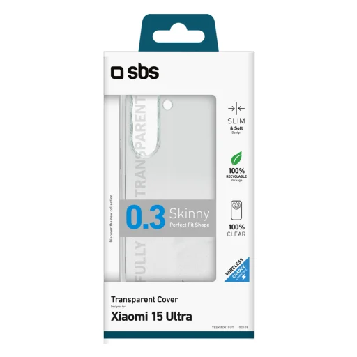SBS Skinny flipové puzdro pre Xiaomi 15 Ultra – priehľadné puzdro - 2