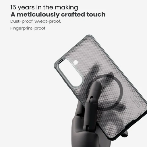 Nillkin Super Frosted PRO Magnetické priehľadné čierne puzdro pre Samsung Galaxy S26 - 4