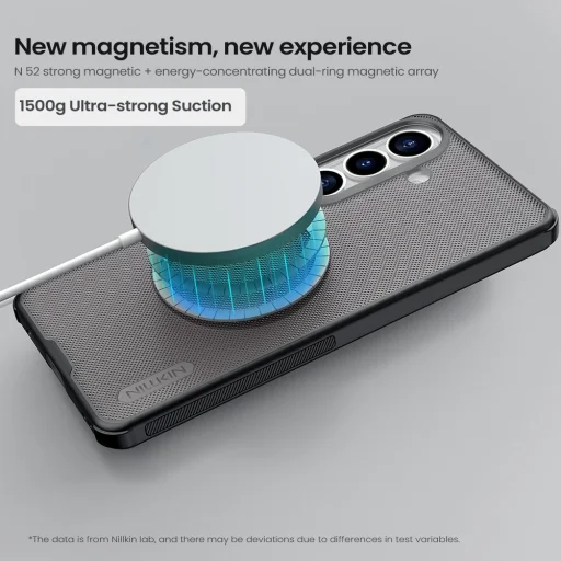 Nillkin Super Frosted PRO Magnetické priehľadné čierne puzdro pre Samsung Galaxy S26 - 3