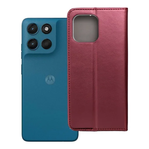 Motorola Moto G57 Power SMART MAGNETO knižkové puzdro, bordová - 10