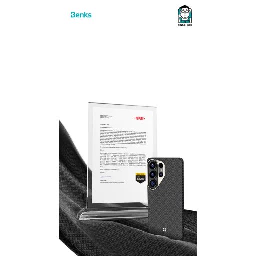 Benks Magnetické puzdro Armor Air Armor Grid Kevlar s kovovým rámom 600D (E050) pre Samsung Galaxy S26 Ultra, čierne - 7