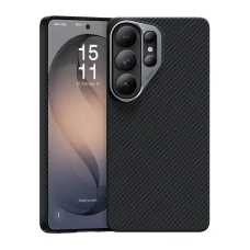 Benks Magnetické pancierové Air Kevlar flipové puzdro s kovovým rámom 600D (J050) Samsung Galaxy S26 Ultra čierne puzdro