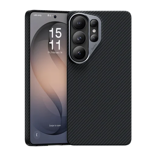 Benks Magnetické pancierové Air Kevlar flipové puzdro s kovovým rámom 600D (J050) Samsung Galaxy S26 Ultra čierne puzdro - 1