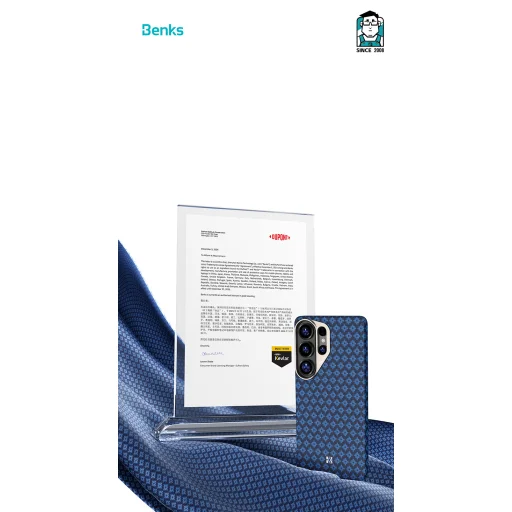 Benks Magnetický Armor Air Armor Grid Kevlarové puzdro s kovovým rámom 600D (A049) pre Samsung Galaxy S26 Plus modré - 5