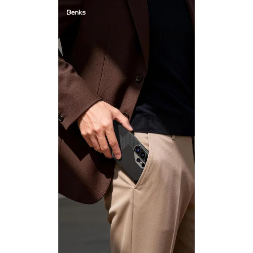 Samsung Galaxy S26 Plus čierne puzdro Benks Montage Magnetic Armor Air Kevlar kovový rám 600D+1500D (F049) - 9