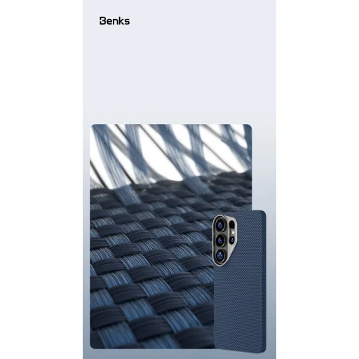 Benks Magnetic Armor Tint Kevlar 1000D (B049) Samsung Galaxy S26 Plus puzdro modré - 9