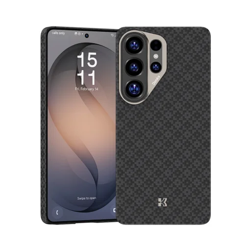 Benks Magnetické puzdro Armor Air Armor Grid Kevlar s kovovým rámom 600D (E050) pre Samsung Galaxy S26 Ultra, čierne - 1