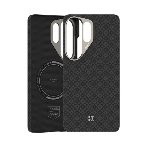 Benks Magnetické puzdro Armor Air Armor Grid Kevlar s kovovým rámom 600D (E050) pre Samsung Galaxy S26 Ultra, čierne - 2