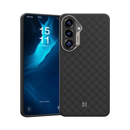 Benks Magnetické Armor Pro kevlarové puzdro s pancierovou mriežkou a kovovým rámom 600D (H048), Samsung Galaxy S26, čierne puzdro - 1