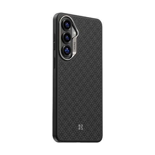 Benks Magnetické Armor Pro kevlarové puzdro s pancierovou mriežkou a kovovým rámom 600D (H048), Samsung Galaxy S26, čierne puzdro - 4