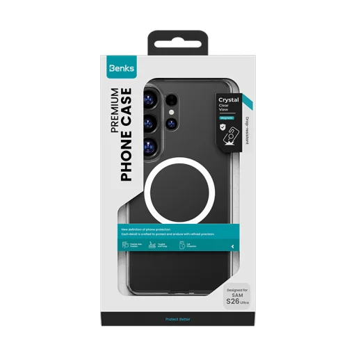 Benks mágneses kristály tok (A050) Samsung Galaxy S26 Ultra átlátszó tok - 11