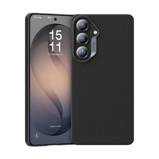 Benks Magnetic Armor Air Kevlar Puzdro s kovovým rámom 600D (J048) Samsung Galaxy S26 čierne - 1