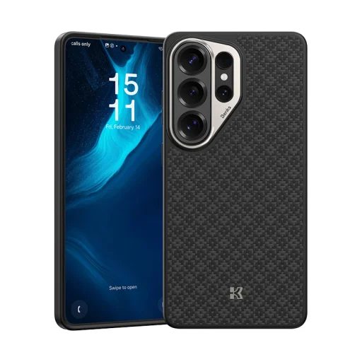 Benks Magnetic Armor Pro Armor Grid Kevlar Flipové puzdro Metal Frame 600D (H050) Samsung Galaxy S26 Ultra čierne puzdro - 1