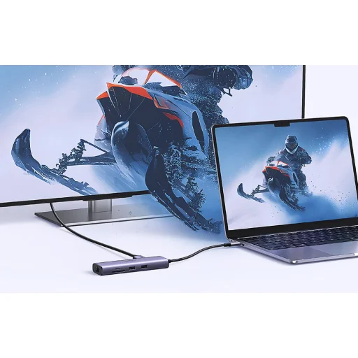 Ugreen CM512 USB-C hub/adaptér 2x USB 3.0, HDMI 4K, RJ45, SD/TF, PD - 4