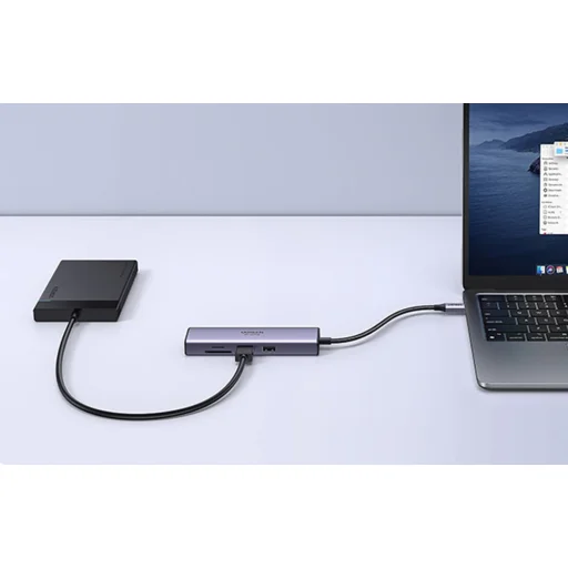 Ugreen CM512 USB-C hub/adaptér 2x USB 3.0, HDMI 4K, RJ45, SD/TF, PD - 5