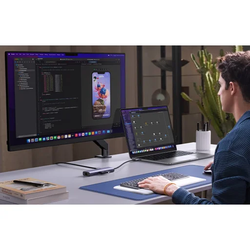 Ugreen CM512 USB-C hub/adaptér 2x USB 3.0, HDMI 4K, RJ45, SD/TF, PD - 6