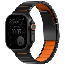 Apple Watch UNIQ Strova Flex Remienok Čierny a oranžový