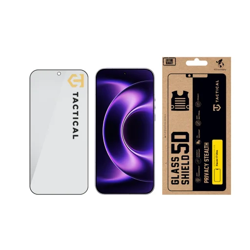 Taktická sklenená fólia Privacy Stealth 5D Xiaomi 17 Ultra Čierna sklenená fólia - 3