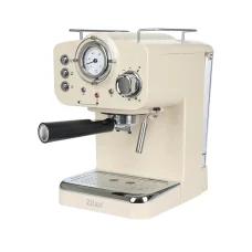 Zilan ZLN2992 retro espresso kávovar, 1100 W, 15 bar, kapacita 1,25 litra, napeňovač mlieka, béžový