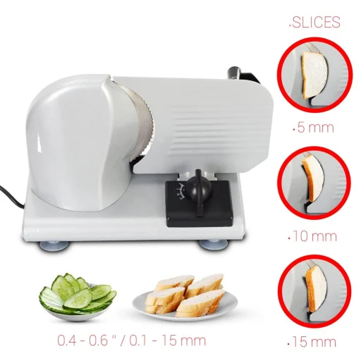 Zilan ZLN3376 szeletelőgép, 150 W, 190 mm-es forgókés, állítható szeletelési vastagság, biztonságos kivitel - 8