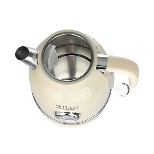 Zilan ZLN1184 retro rýchlovarná kanvica, 2200 W, 1,7-litrová, ukazovateľ teploty, 360° otočná základňa, biela - 3