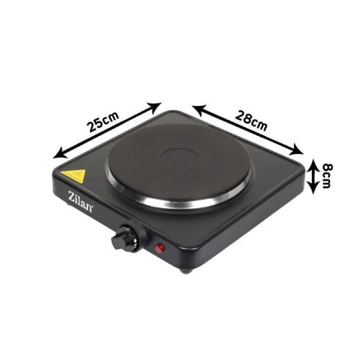 Zilan ZLN2174 elektromos főzőlap, 1500 W, 1 főzőlap, hőmérséklet szabályozó, fekete - 3