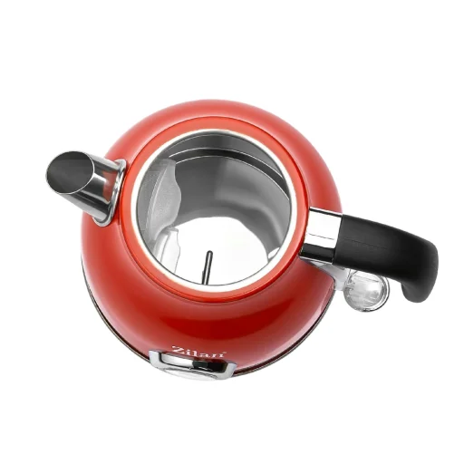 Zilan ZLN7033 retró vízforraló, 2200 W, 1,7 liter, hőmérsékletkijelzés, 360°-ban forgatható, piros - 3