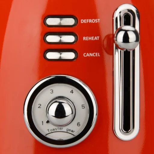 Zilan ZLN7040 retro hriankovač, 850 W, 6 stupňov, na 2 hrianky, funkcia STOP, červený - 6