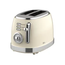 Zilan ZLN1191 retro hriankovač, 850 W, 6 stupňov, pre 2 hrianky, funkcia STOP, zásuvka na omrvinky, béžový