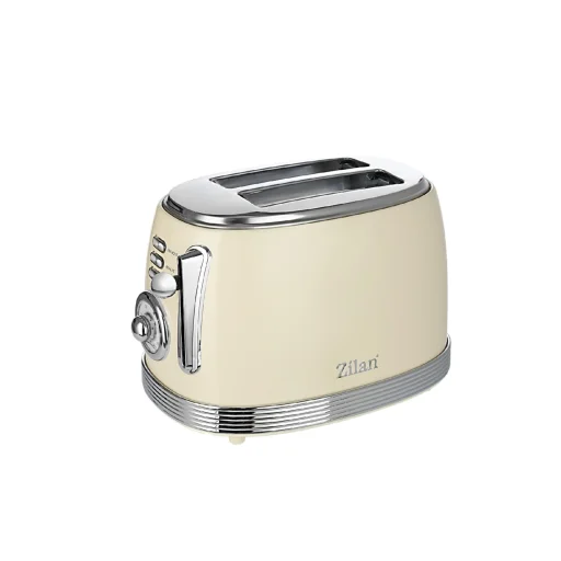 Zilan ZLN1191 retro hriankovač, 850 W, 6 stupňov, pre 2 hrianky, funkcia STOP, zásuvka na omrvinky, béžový - 3