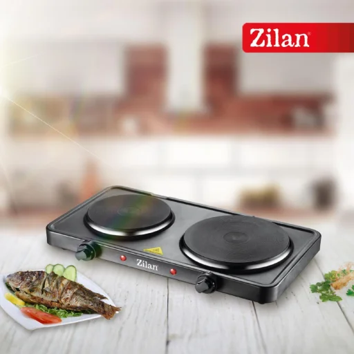 Zilan ZLN2181 elektromos főzőlap, 2500 W, 2 főzőlap, 2 db hőmérséklet szabályozó, biztonsági zár, fekete - 6