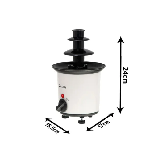 Zilan ZLN2144 čokoládová fontána, 30 W, kapacita 200 ml, teplota 80 °C, príslušenstvo - 6
