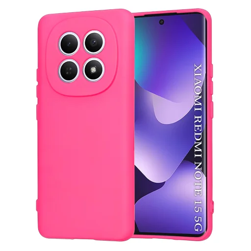 Xiaomi Redmi Note 15 5G / Note 15 4G / Poco M8 5G Žiarivo ružový Techsuit SoftFlex obal - 1