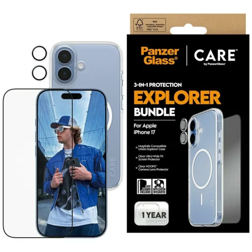 iPhone 17 CARE by PanzerGlass Flagship Explorer 3 v 1 puzdro + ochranné sklo + ochranné sklo objektívu sada - 1