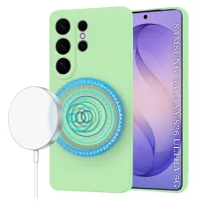 Samsung Galaxy S26 Ultra Techsuit SoftFlex MagSafe Mätovo zelený obal