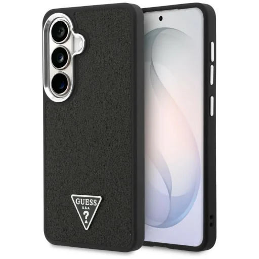 Samsung Galaxy S26 Guess Fixovaný Trblietavý Trojuholník Magsafe puzdro čierny - 1