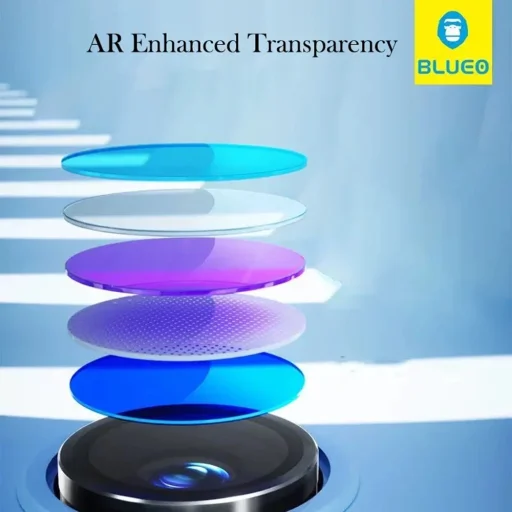 Blueo - Ochranná fólia na objektív fotoaparátu - Samsung Galaxy S26 Ultra - Čierne tvrdené sklo - 4