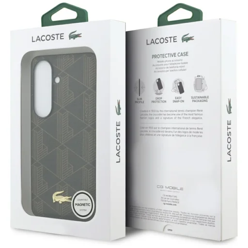 Samsung Galaxy S26 Plus Lacoste PVC Monogram The Blend MagSafe puzdro, hnedé - 8