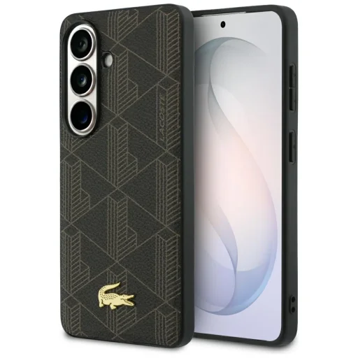 Samsung Galaxy S26 Plus Lacoste PVC Monogram The Blend MagSafe puzdro, hnedé - 1