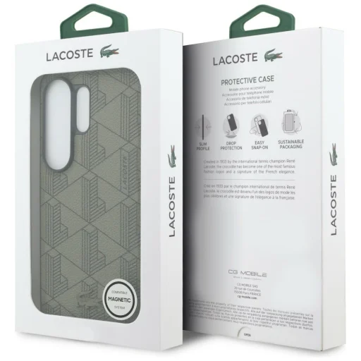 Samsung Galaxy S26 Ultra Lacoste PVC Monogram The Blend MagSafe puzdro khaki - 8