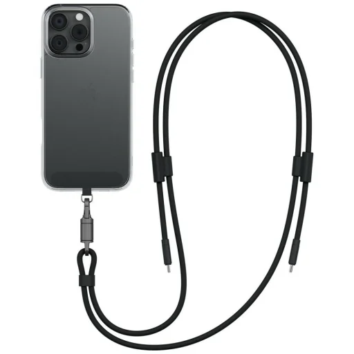 ENERGEA Lasso Kábel s popruhom na krk pre USB-C telefón – USB-C 1.5 m 240 W Čierny - 1