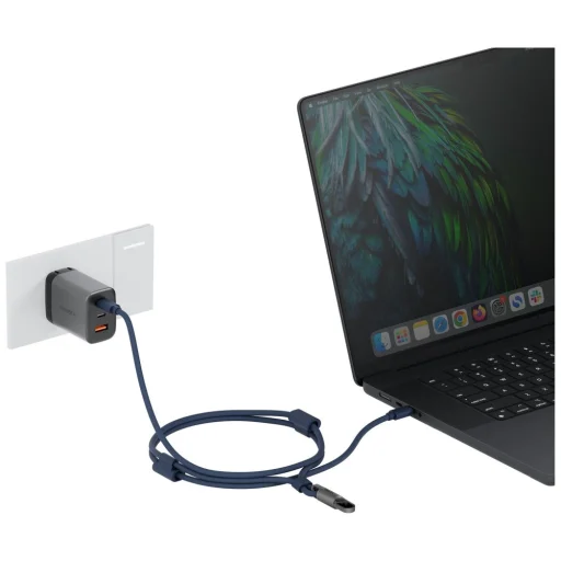 ENERGEA Lasso Lanyard USB-C Nabíjací kábel - USB-C 1.5m 240W Modrý - 5
