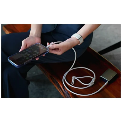 ENERGEA Lasso Lanyard USB-C Nabíjací kábel - USB-C 1.5m 240W Modrý - 8