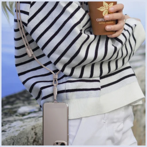 USB-C kábel ENERGEA Lasso Lanyard - USB-C 1,5m 240W Piesok - 8